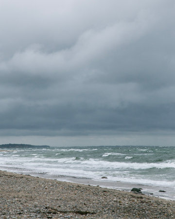 Beaches on Denmark's coast, bathed by the Baltic Sea in summer.の写真素材