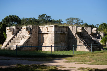 Detailed views of the historic Platform of Venus stands majestically against a vibrant blue sky,...
