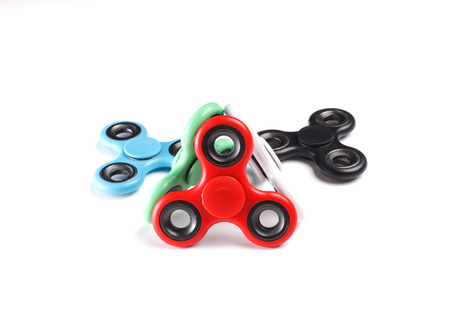 Group fidget spinner stress relieving toy colorful, anti stress, anxiety reliefの写真素材