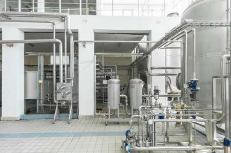 Factory and industrial production plant for the manufacture of beveragesの写真素材