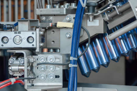 for the production of plastic bottles and bottles on a conveyor belt factoryの写真素材