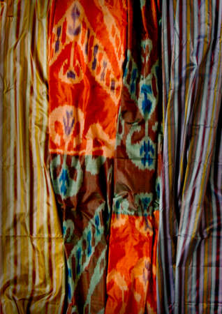 background fabrics and textiles with colorful oriental ornate ornament and pattern