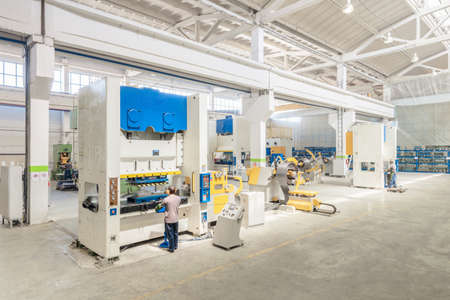 machine press molds during the manufacture of parts. sheet metal working in rolls