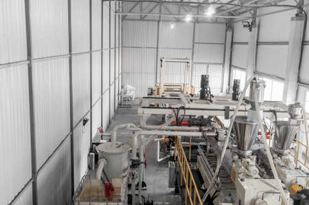 workshop and equipment for the production and fabrication of durable polyethylene and polypropylene for packagingの写真素材