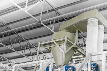 factory equipment for processing and recycling of plastic bottles.