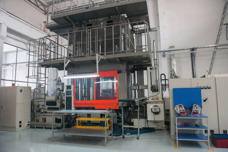 Equipment for checking the quality of finished products. Plant for the production of car headlightsのeditorial素材