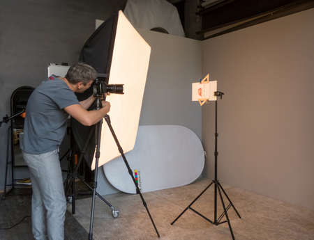 a young man photographed in the studio. unintended photography