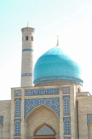External review of restored architecture of ancient buildings in Tashkent, Uzbekistanの写真素材
