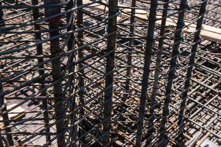 Metal construction of rods for concrete pouring