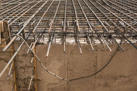 Metal construction of rods for concrete pouring