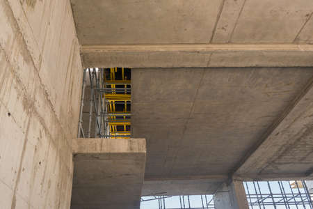 concrete walls and ceiling in the new building