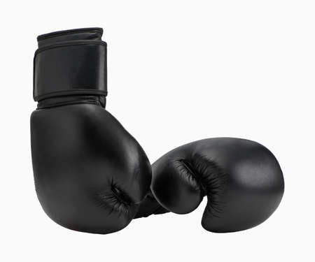 black boxing gloves isolated on white background. sportswear
