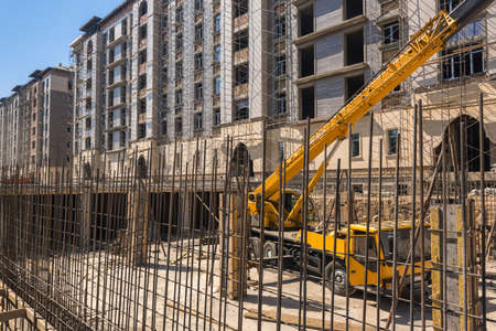 lifting machine on the construction site