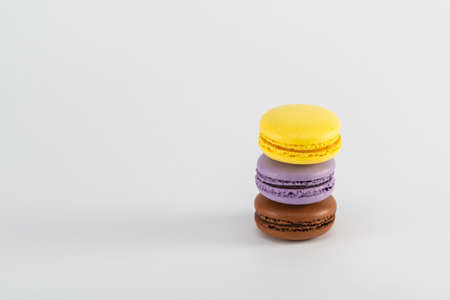 Macaroni cookie French on white background. Studio photoの写真素材