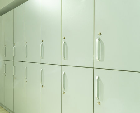 The locker room in the sports complexの写真素材