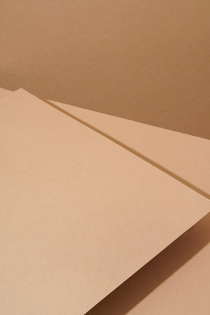 Colorful background from brown paper with shadow. abstract geometricの写真素材