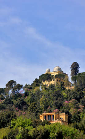 Old astronomic observatory immersed in a forest in Montemario, Rome, Italy.のeditorial素材