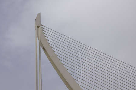 Pont l'Assut de l'or, the bridge in the City of Arts and Science, Valencia, Spain.のeditorial素材