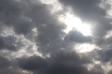 Photo of a cloudy and grey skyの写真素材
