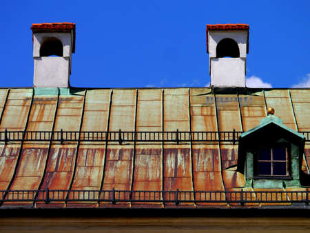 Rooftop on a sunny dayの写真素材