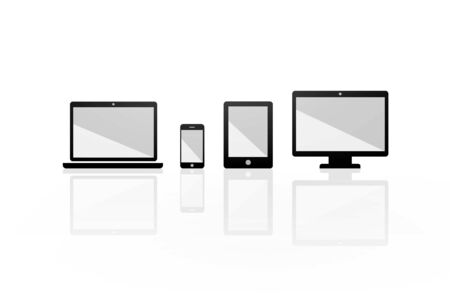 Responsive Web Design Flat Icon Set Illustrationの写真素材