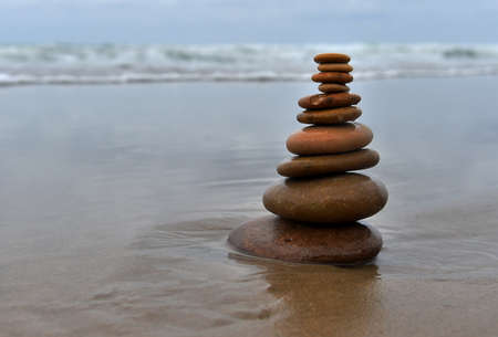 stones in the beachの写真素材