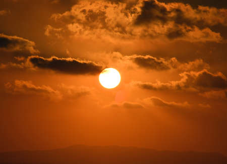 a beautiful sunset on the sea