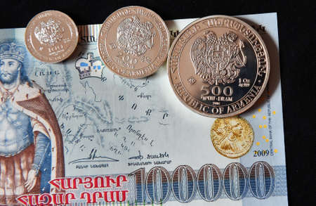 a current armenian moneyの写真素材