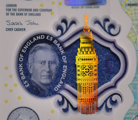 Detail of British Pound banknote