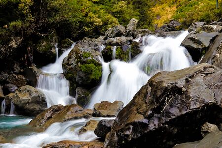 Long exposure of a waterfall in the forest