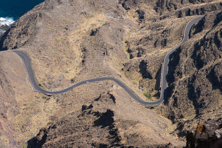 Amazing road in Gran Canaria islandの写真素材