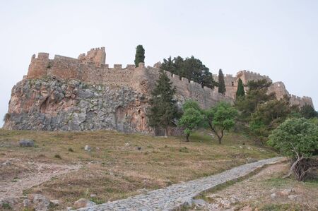 Castle of Lindos, Rhodes island, Greeceのeditorial素材