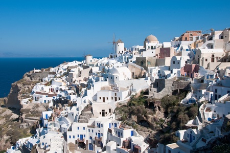 Greek town in Santorini island (Greece)のeditorial素材
