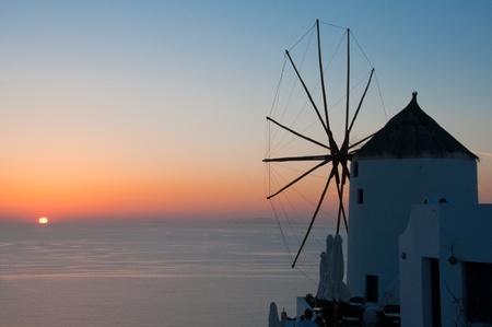 Sunset at Santorini, Greeceの写真素材