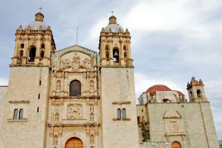 The beautiful church of San Felipe Neri in Oaxaca, Mexicoの写真素材