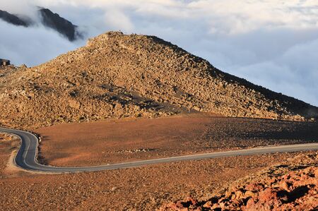 Road at Haleakala National Park - Maui, Hawaiiの写真素材