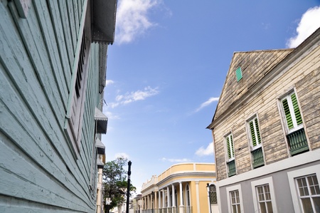 Colonial architecture in Ponce, Puerto Ricoの写真素材
