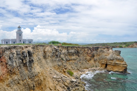 Los Morillos lighthouse at Rojo Cape (Puerto Rico)の写真素材