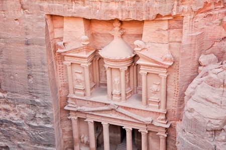 The treasury at Petra, Jordanの写真素材