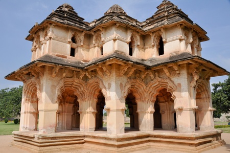 Lotus mahal of Zanana, Hampi, Karnataka, Indiaのeditorial素材