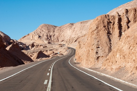 Road in Atacama desert, Chile