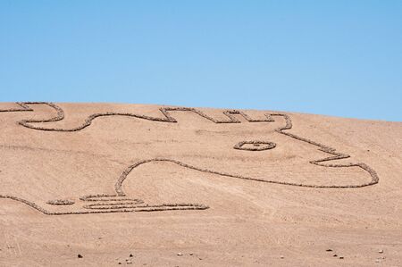 Geoglyphs. desert of Chileの写真素材