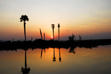 Sunset at lake Manze, Tanzania