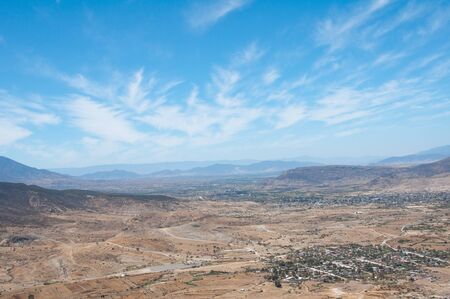Desert landscape in Oaxaca, Mexicoの写真素材