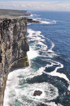 Cliffs near Dun Aengus, Inishmore, Aran islands in Irelandの写真素材
