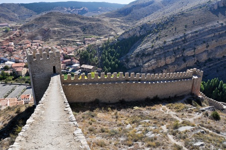 Wall of Albarracin, Teruel, Spainのeditorial素材