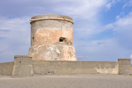 San Miguel tower, near Gata cape, Andalusia  Spain のeditorial素材