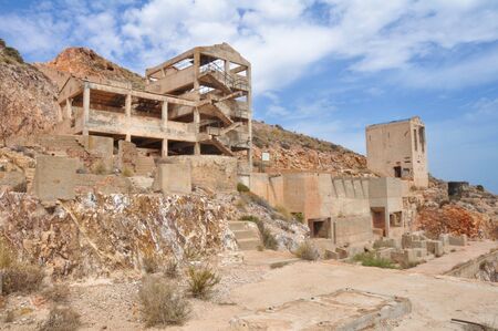 Rodalquilar gold mine ruins, Cabo de Gata Natural Park, Spainのeditorial素材