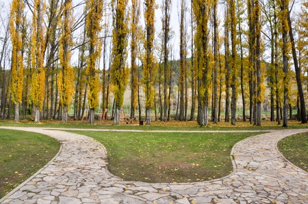 Park near Douro river at Soria, Spain