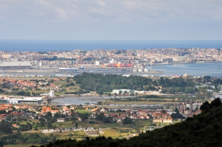 Panoramic view of Santander, Spainの写真素材
